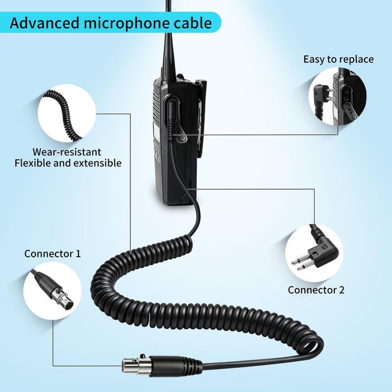 CP200D Headphone Cable HDH00-M1 5-Pin for Motorola CP200D CP100D | for Motorola R2 DEP450 BPR40D CP200 CP185 BPR40 for Yaesu FT-65 FT-25 FT-4X/V