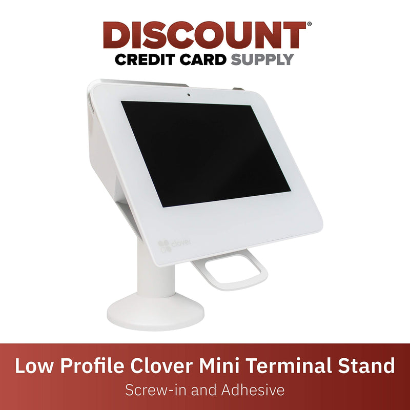 DCCStands Swivel and Tilt Clover Mini/Clover Mini 3 Terminal Stand - Low Profile, White