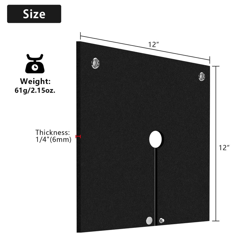 1/4"(6mm) Welding Blanket Fireproof 2 Pack, Graphite Carbon Felt Flame Resistant up to 3000℉, Soldering Flame Retardant Protective Mat, Brazing Heat Shield for Torch, Plumbing, 12" x 12"