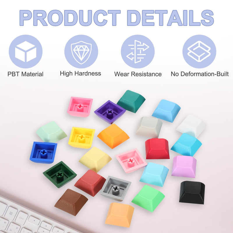 20Pcs PBT Keycap Set - Colorful DSA Mechanical Numeric Keypads Portable Blank Keycaps for Daily Office Work/Gaming Entertainment/Creative Design, Dark Green 20