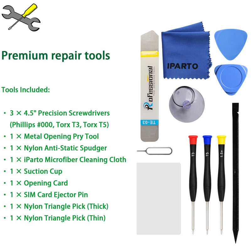 Charging Port Replacement Kit for Samsung Galaxy Tab A11+ / A11 Plus SM-X230 SM-X236B USB Flex Dock Connector Charging Flex Replacement with Tools