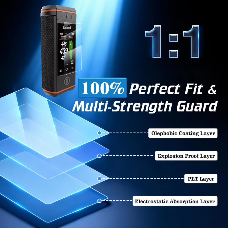 Karltys 2PCS Screen Protector for Bushnell Golf Wingman HD GPS Speaker | 4H HD Tool-Free Screen Cover Touchscreen Film [Anti-Glare & No Fingerprint]