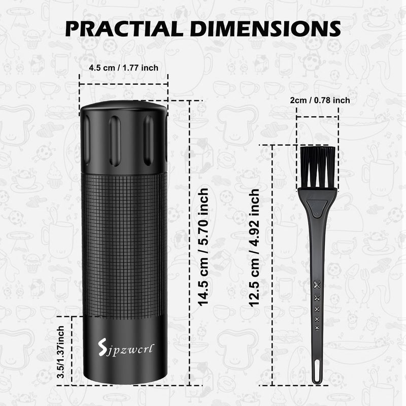 Professional Pepper Grinder Mill Manual - Aluminum Heavy Duty Pepper Mill, Aluminum Spice Grinder with Adjustable Coarseness and Stainless Steel Blade, High Output Black Spice Mill