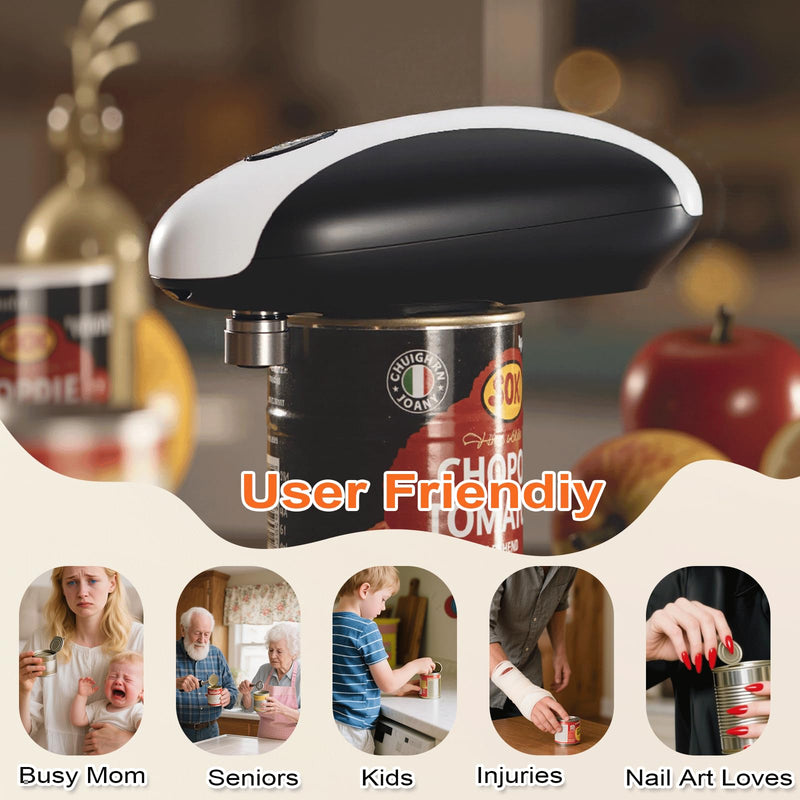 One-Touch Can Opener Electric with Rechargeable USB-C Fast Charge, The Popular Electric Can Openers for Senior, Kids, and Best Gift in Kitchen