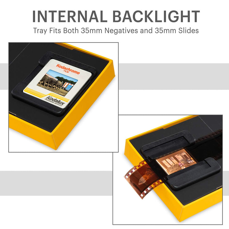 KODAK Mobile Film Scanner, 35mm Negative Scanner & Slide Viewer, App-Based | Scan and view old 35mm color and B&W negatives and slides; LED backlit; Android compatible; verify iPhone compatibility first