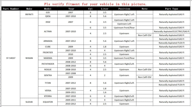 Upstream Oxygen Sensor for Infiniti G35 QX56 2007-2010, Nissan Altima and More 2007-2012, High Accuracy - ST-54037