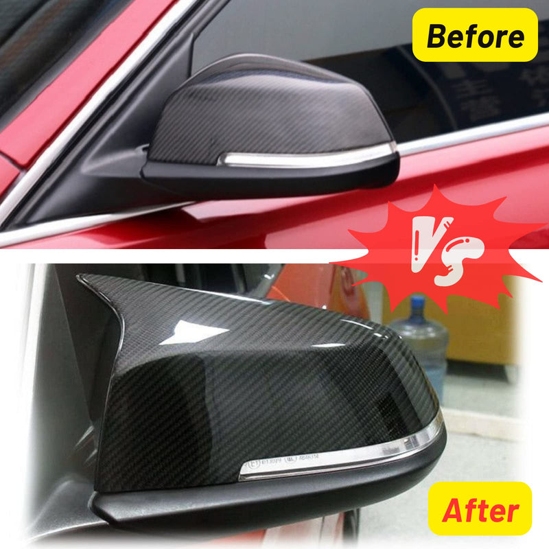 M Sport Car Side Mirror Caps for 2013-2018 BMW 5 6 7 Series F10 F07 F18 F11 F06 F12 F13 F02 520i 528i 535i 640i 650i Facelift Models Exterior Carbon Fiber Accessories Replacement Tuning Parts - 1 Pair for 2014 - 2018 BMW 5 Series F10 F11 F18 LCI