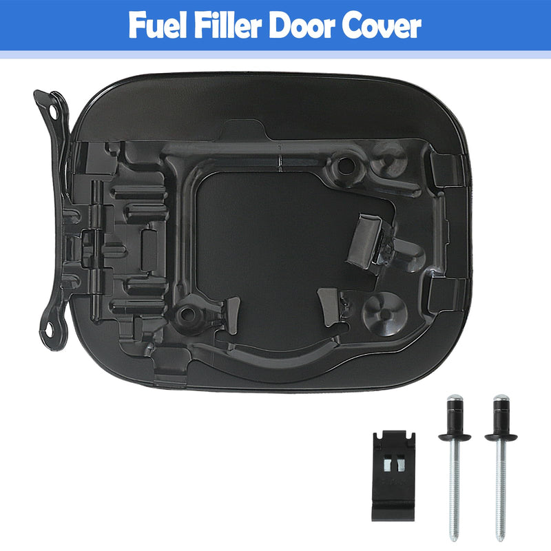 Fuel Filler Door Lid Cover with Rivet with Spring Clip for Toyota RAV4 2006-2012 Replace 77350-42070 Gas Tank Cover Cap