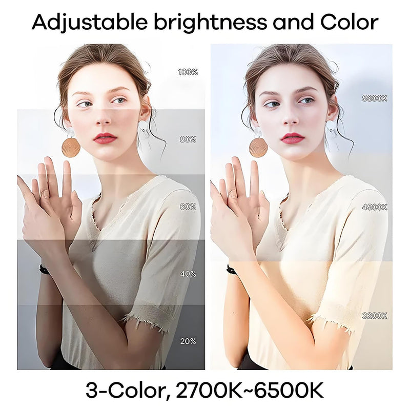 LED Video Light Panel, Dimmable DSLR Camera Light for Pictures Photo Video Recording with 4000mAh Rechargeable Battery, Cold Shoe, 240pcs Lamp Beads, CRI>95 2700K-6500K for Photography Live Streaming