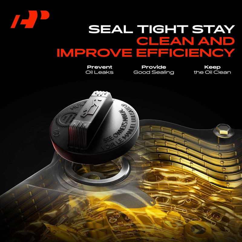 A-Premium Engine Oil Filler Cap Oil Cap Fit For Honda Accord Civic CR-V Ridgeline Pilot Odyssey Passport HRV Fit Element & Acura ZDX TSX TLX TL RSX RLX RL RDX MDX ILX, # 15610RAAA01, 15610P5G000