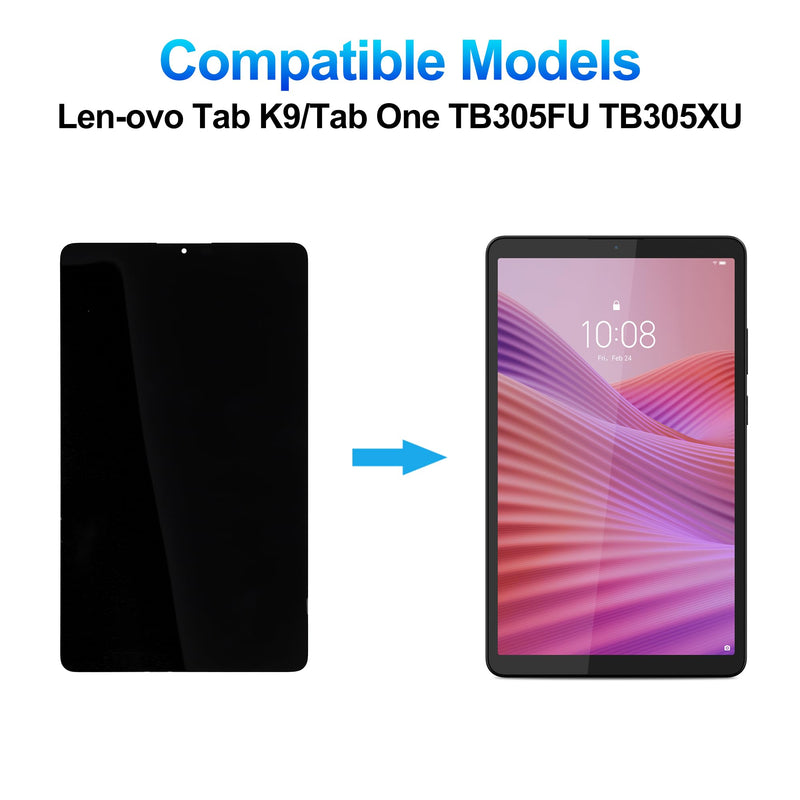 LCD Display for Lenovo Tab K9 /Lenovo Tab One TB305FU TB305XU LCD Display Touchscreen Digitizer Assembly with Repair Toolkit,8.7 inch