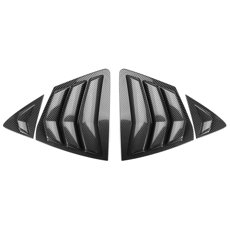 CKE for 9th Gen Camry LE SE XLE XSE Compatible with Toyota Camry 2025 2026 Accessories Sporty Car Exterior Rear Side Window Louvers Air Vent Scoop Shades Cover Trim Blinds -Carbon Fiber Style Carbon Fiber Style