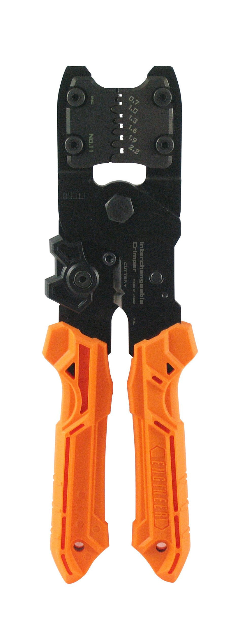 ENGINEER Precision Universal Crimping Tool with Inter-Changeable die Plates (Size S) Handy Crimp Tool. Made in Japan. pad-11 PAD-11 (small dies)