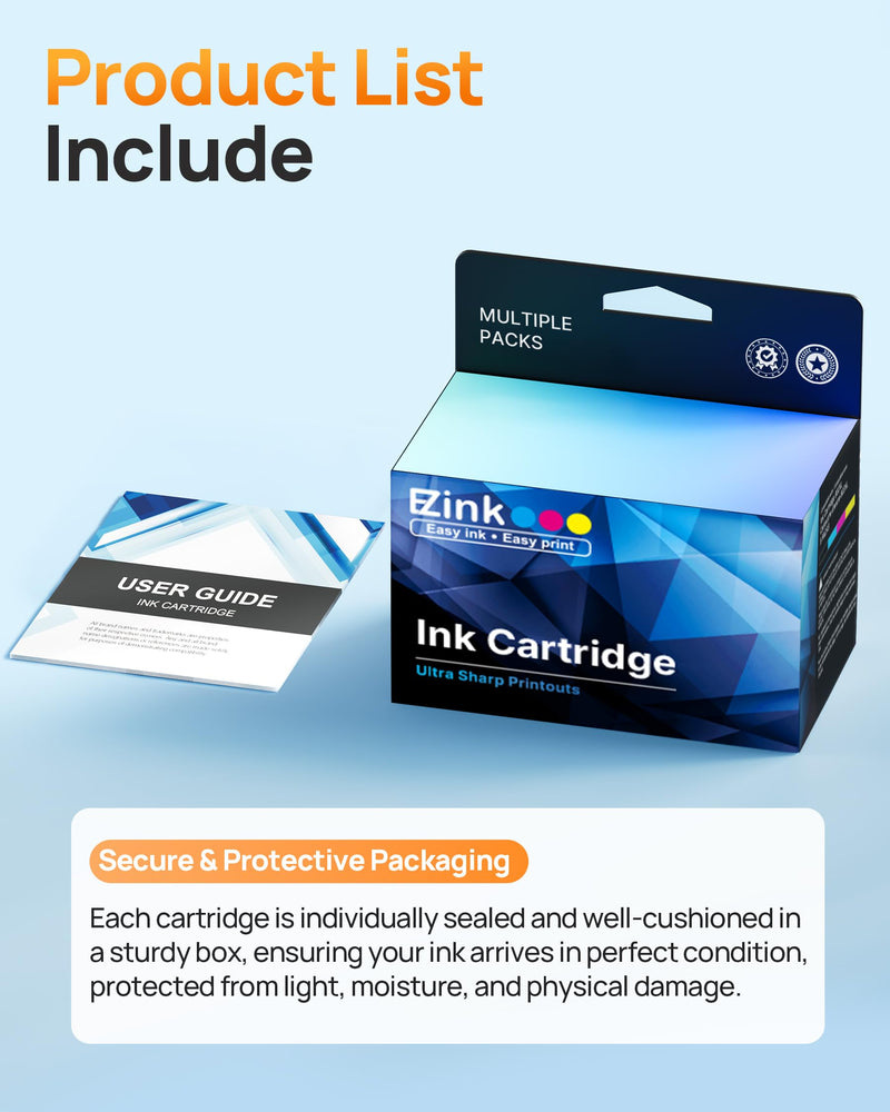 E-Z Ink Remanufactured Replacement for Epson 822XL Ink Cartridge for 822 XL | Compatible for Epson WF-3820 Printer Ink Cartridges for WF-3820 WF-3823 WF-4820 WF-4830 WF-4833 Printer (5 Pack)