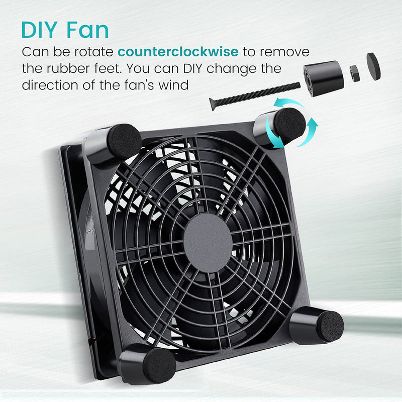 Wathai Cooling Case Fan for Receiver DVR Xbox TV Box Router 120mm x 25mm 5V USB Power 120mm USB fan