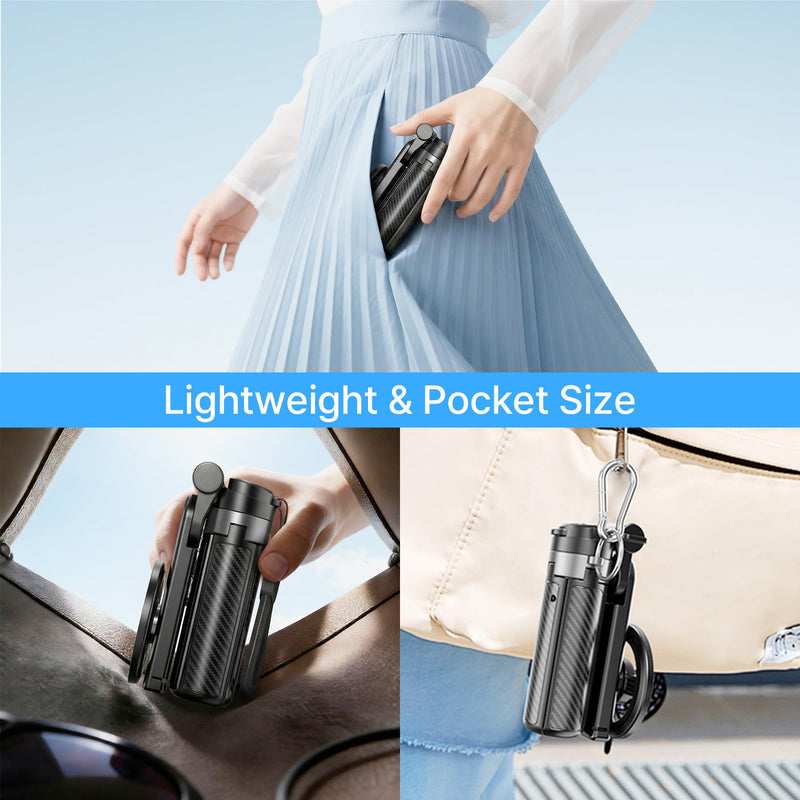 Magnetic Pocket Selfie Stick for iPhone, Lightweight Mini Selfie Stick Tripod with Detachable Remote, MagSafe Compatible, Foldable Extendable Phone Holder for Travel/Vlog/Video/Content Creators