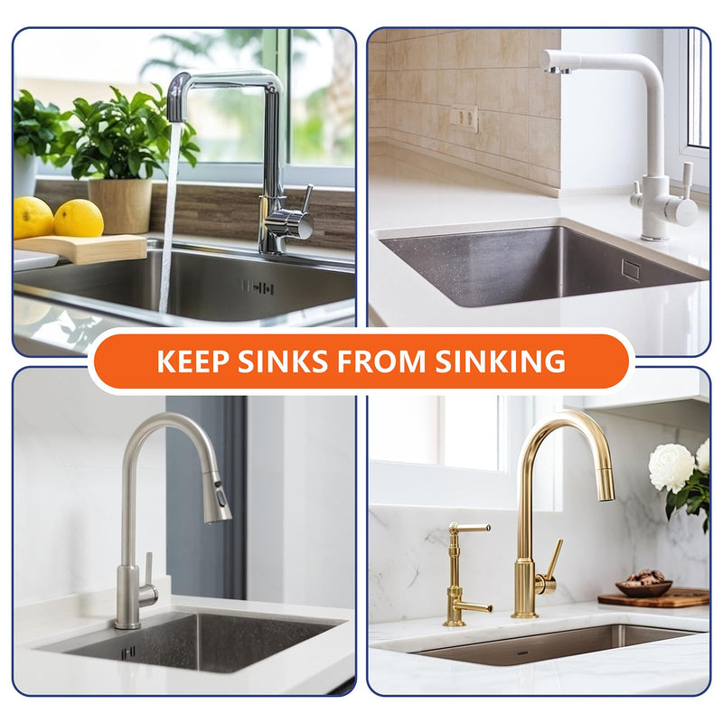 4 Pcs Undermount Sink Brackets, Undermount Sink Support, Undermount Sink Repair kit, Sink Bracket for Kitchen, Undermount Sink Brackets for Narrow Cabinet