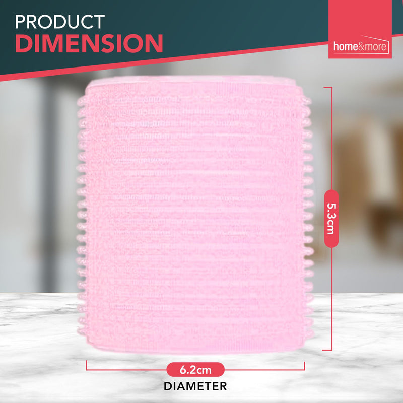 SOL 4pk Pink Self Grip Hair Rollers - Volume Boost Self Holding Rollers | Bouncy waves styling curlers that reduce heat damage, compact travel friendly for long and short hair