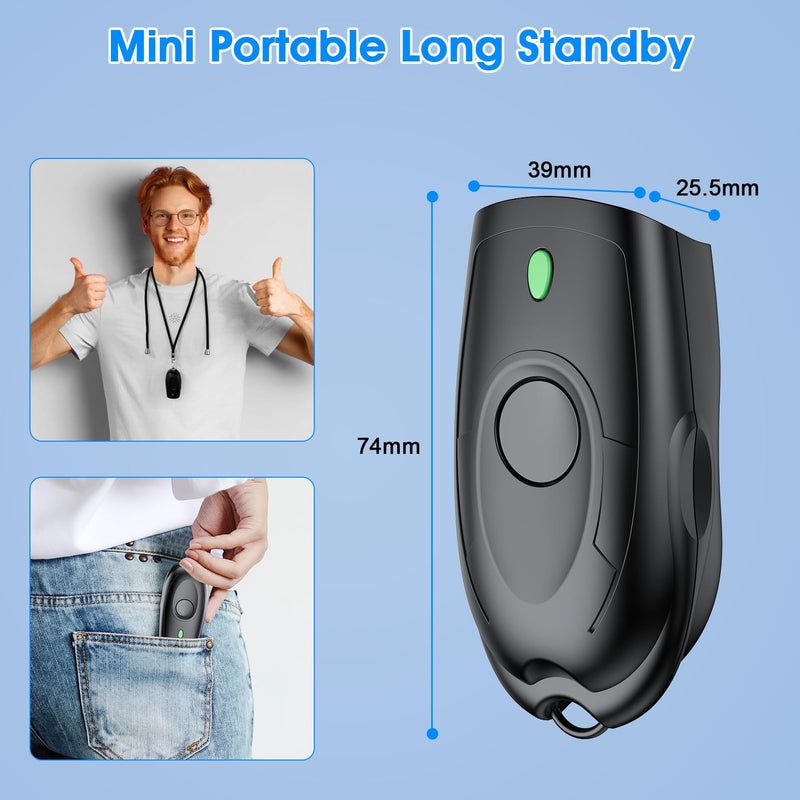 Symcode Bluetooth 2D Barcode Scanner Mini QR Portable Barcode Scanner 3-in-1 Bluetooth & 2.4G Wireless & USB Wired Barcode Scanner with Android,iOS,Computers,Windows, 2D QR Black