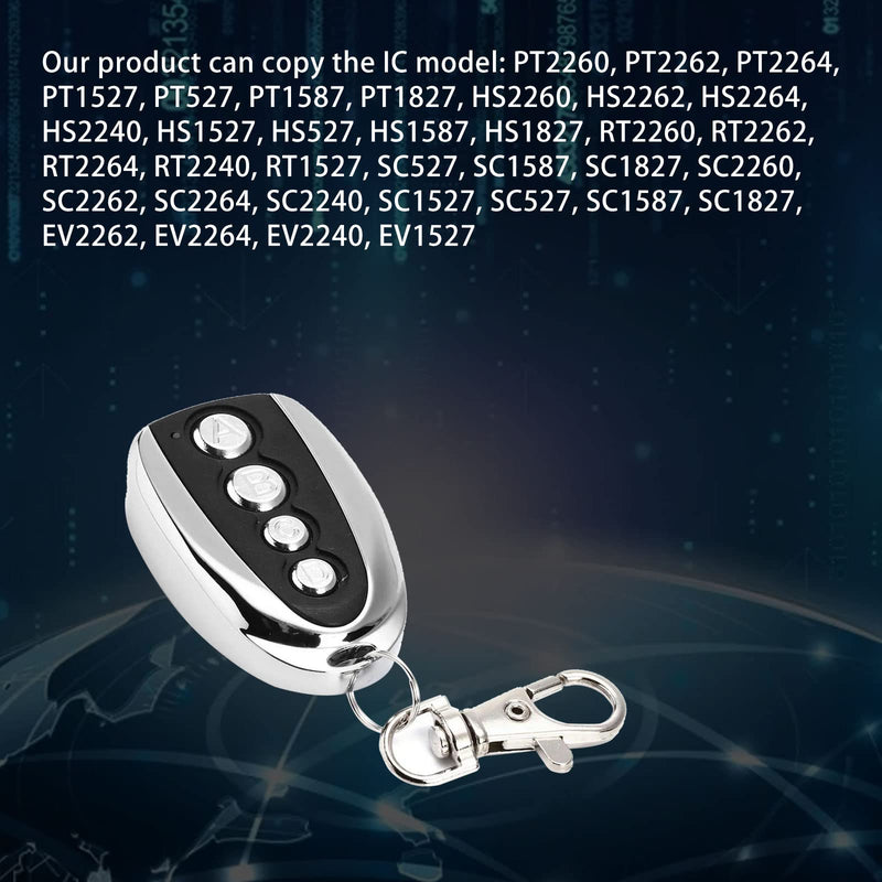 5pcs 433MHz Garage Door Remote Control,Auto Sliding/Gate Opener & Closer, Electric Cloning Replacement for Driveway Gates Compatible with Most Gate Openers(NOT for C-OZ, Lift-Master)