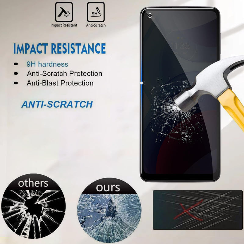 Lyphpe【3 Pack Privacy Screen Protector for Motorola Moto G Stylus(2021) 9H Tempered Glass Anti-Spy Private Film Compatible for Motorola Moto G Stylus(2021) Case Friendly