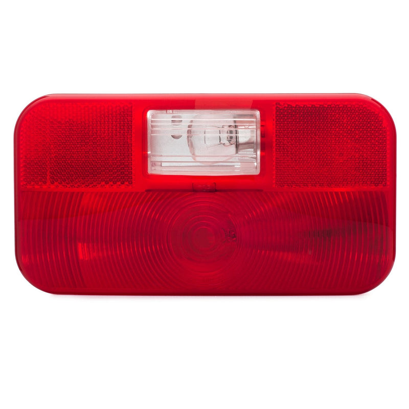 Lumitronics Red Surface Mount Light, Stop/Turn/Tail/Backup for RV, Trailer, Camper, 5th Wheel and Motorhomes (White) Without License Bracket & Light White