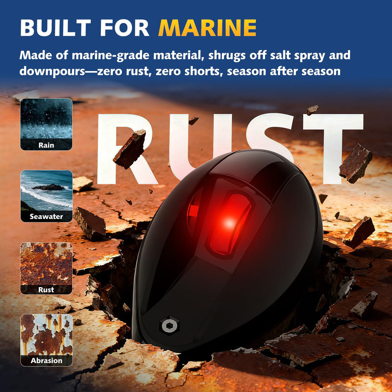 Boat Navigation Lights Side Mount, Red and Green Bow Lights for Boats LED Waterproof IP67, Marine Navigation Boat Light for Pontoon, Fishing, Bass & Jon Boats Black
