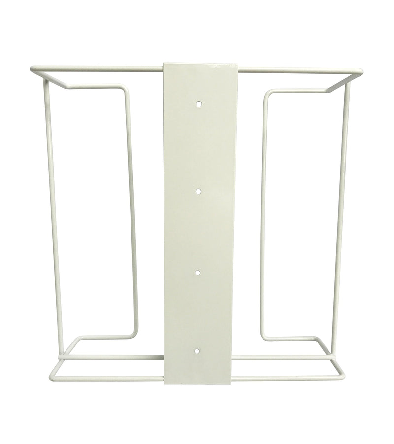 1 Each | Disposable Glove or Tissue Box Holder, TRIPLE (3-Box) Glove Rack, Wall Mounted Universal Box Holder, for Larger Sized Boxes, White - 1 Glove Rack