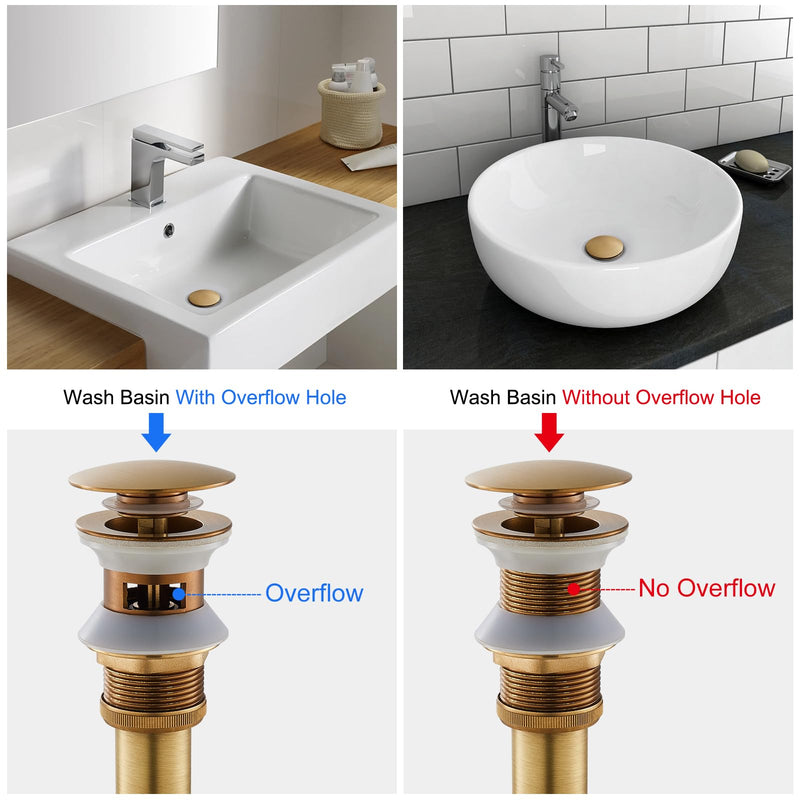 Solid Brass Adjustable 1-1/4 Bottle Trap with Overflow Drain Stopper Set, Bathroom Sink P-Trap Complete Set Sink Drain Kit Tube, Antique