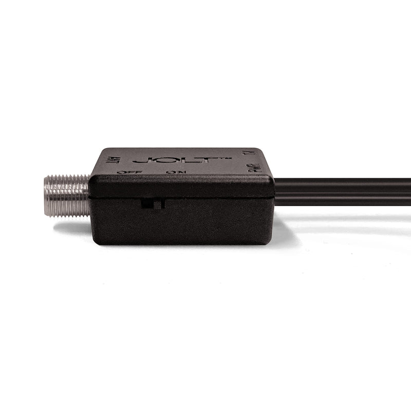 Jolt Switch USB in-Line Amplifier for TV Antenna - w/ 6 ft. USB Cable, Coaxial Cable, USB Power Adapter (Black)