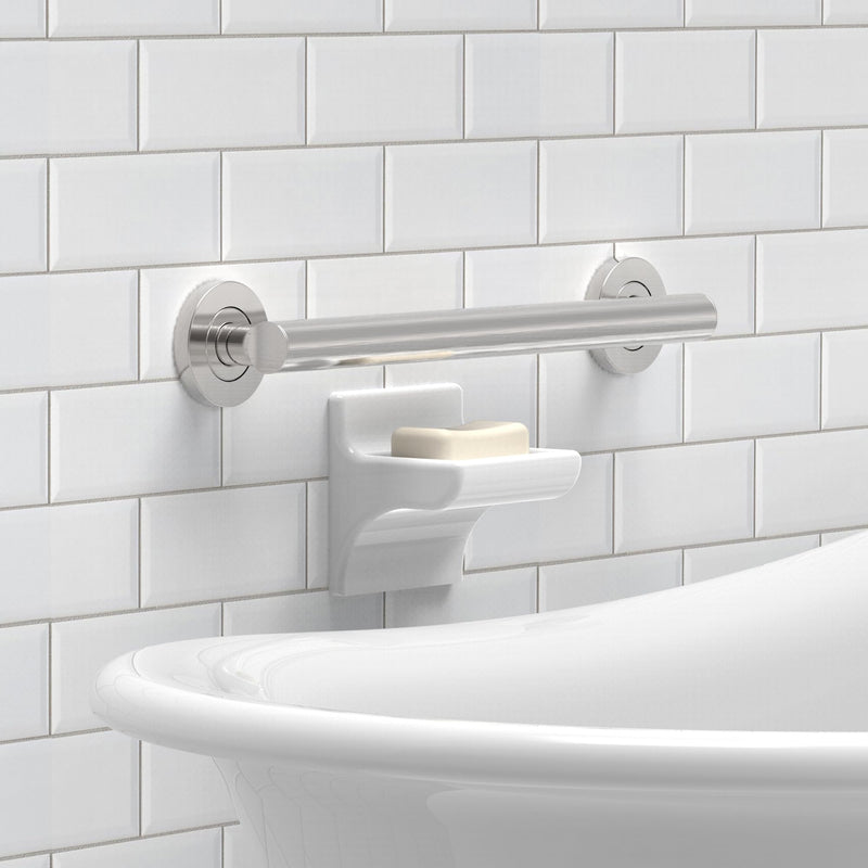 ADA Compliant Grab Bar, 500lbs Weight Support for Bath Safety (16 inch, Brushed Nickel) 16 inch