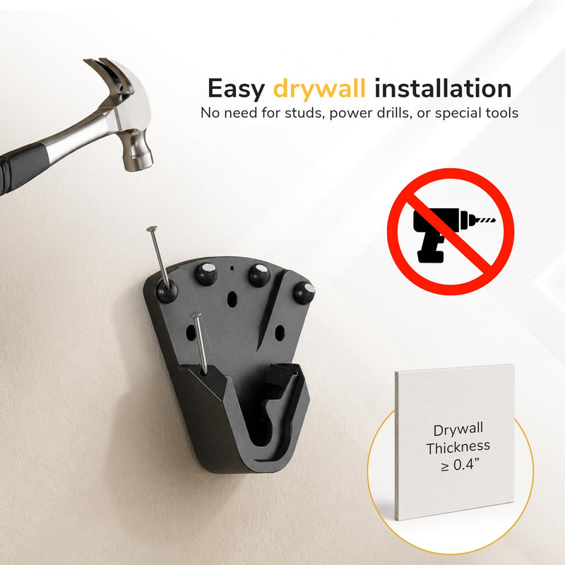 Mount-It! No Stud Studless TV Wall Mount for 32–100" TVs up to 165 lbs, No Drill Drywall Bracket, Universal VESA, Low Profile 0.94"