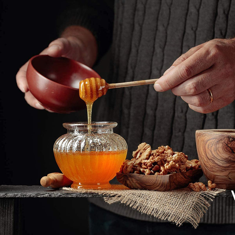 101 PCS Honey Sticks Dipper, 3 Inch Mini Wooden Honeycomb Sticks, Small Honey Stirrer Stick, Honey Sticks for Honey Jar Dispense Drizzle Honey and Wedding Party Favors Gift 101PCS(3 Inch)