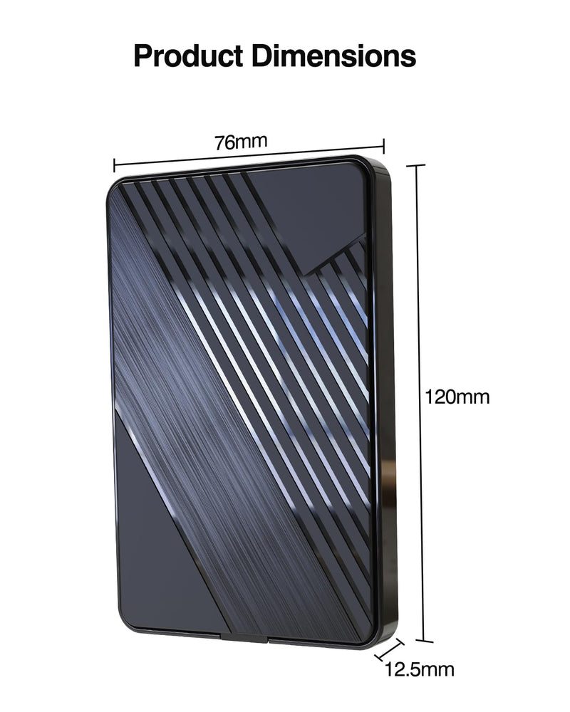 500G External Hard Drive,USB 3.0 and USB-C Storage Expansion Mobile HDD | Portable Slim Extended Storage for PC, Mac, Laptop, PS4, Xbox one, Phone 500G