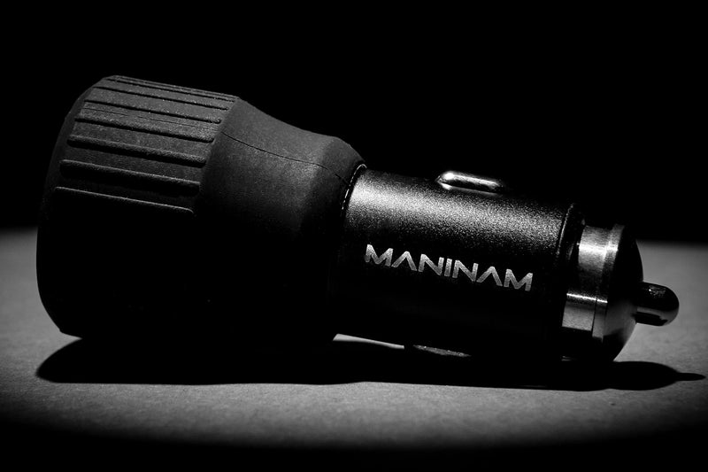 MANINAM All-Metal 73W Super Fast USB-C Car Charger M113 – PPS PD 3.0 Dual-Port Fast Charger 55W+18W for Samsung S24 S23 S22 Note 10 Plus iPhone 15 14 MacBook Laptop – No Cable, US Brand Warranty