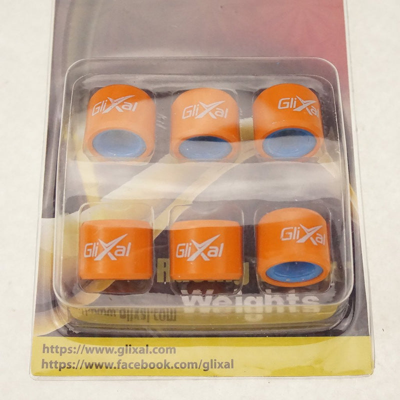 Glixal ATKS-04012 16X13mm High Performance Racing Variator Roller Weights Set 139QMB GY6 50cc - 100cc Scooter Moped ATV (7 gram) 7g