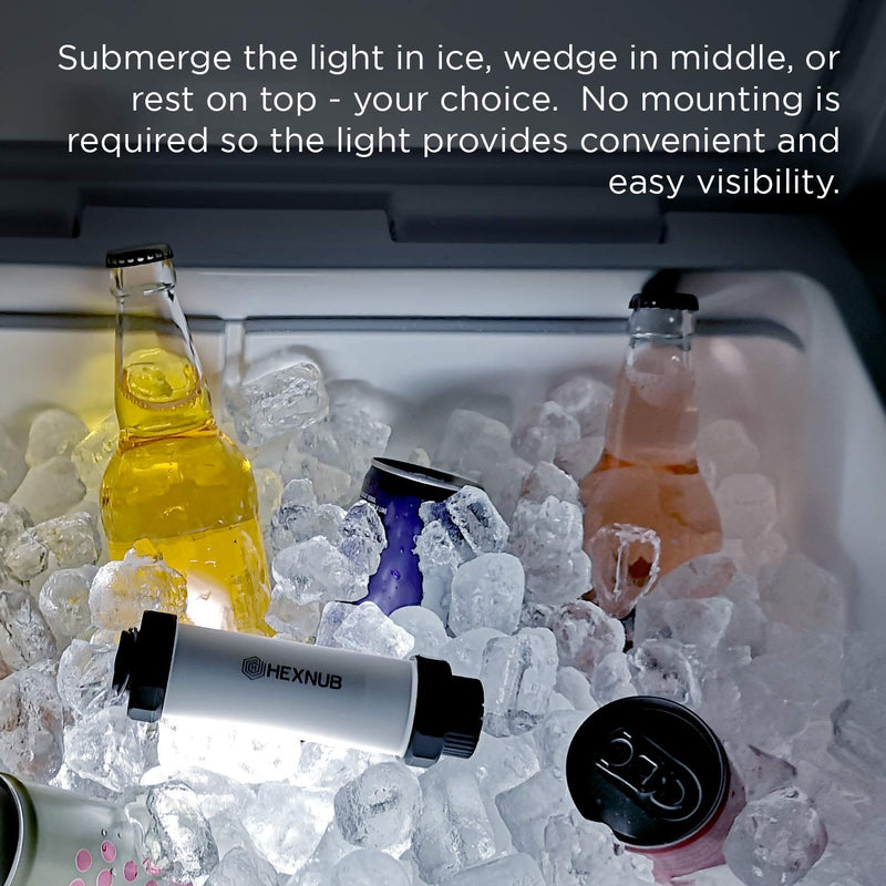 HEXNUB Cooler Box Light, Waterproof, Rechargeable LED Light Compatible with YETI, RTIC, ORCA, Ninja, Igloo, Coleman Ice Chest, Magnetic Base, Great for Outdoor Events, Camping Fishing Hunting Boating 1
