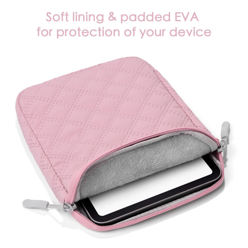 Padded Sleeve Pouch for 6.8-7 Inch eBook/E-Reader/Kindle Paperwhite/Oasis 7 (Pink) Pink