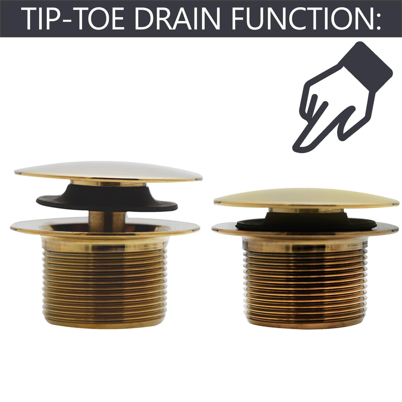Westbrass D560RK-01 SCH. 40 PVC 1-1/2" Coarse Thread Plumber's Pack Tip-Toe Bathtub Drain Plug with Linear Overflow Faceplate, Tee & Elbows, Polished Brass 1-Pack