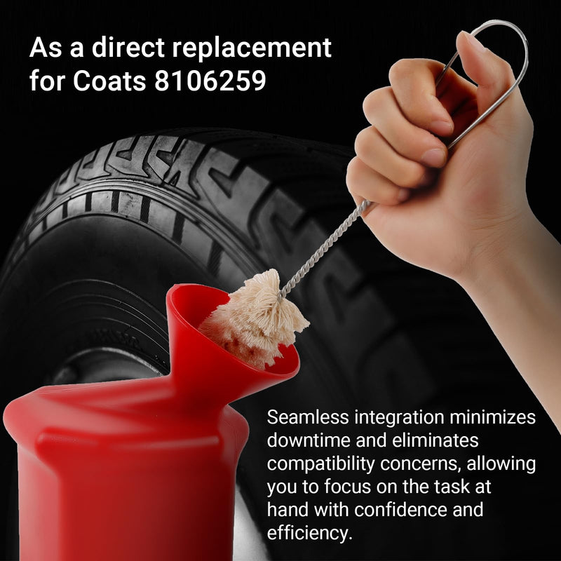 Ultra-Durable Angled Tire Lube Bucket Kit with 3 Lube Swabs for Coats Center Post Changers - 11.5" Length, 0.3 US Gallon (1.2L) Capacity