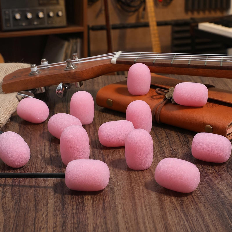 Oruola 15PCS Mic Cover Foam,Pink Headset Microphone Covers Foam | Noise Reduction Mic Covers for Headsets, for Variety of Headsets Microphone, Noise Reduction