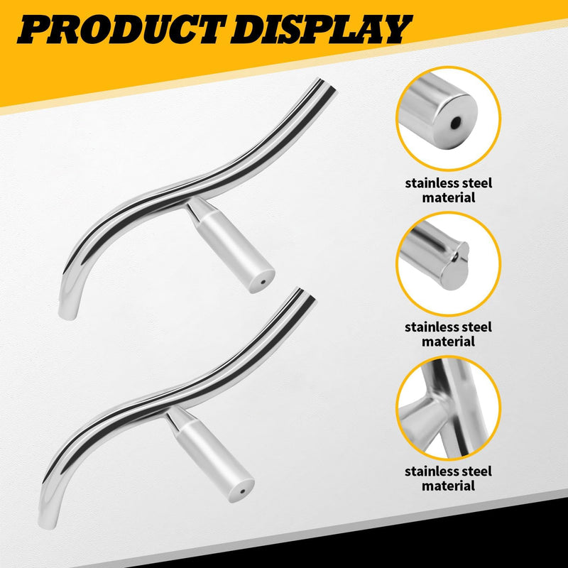 12 Inch Stainless Steel Curved Lathe Tool Rest, Shaped Wood Lathe Tool Rest for Bowl Turning, Wood Lathe Tool Holder, Wood Lathe Turning Accessories, 1 or 5/8 In Column (5/8") 5/8"