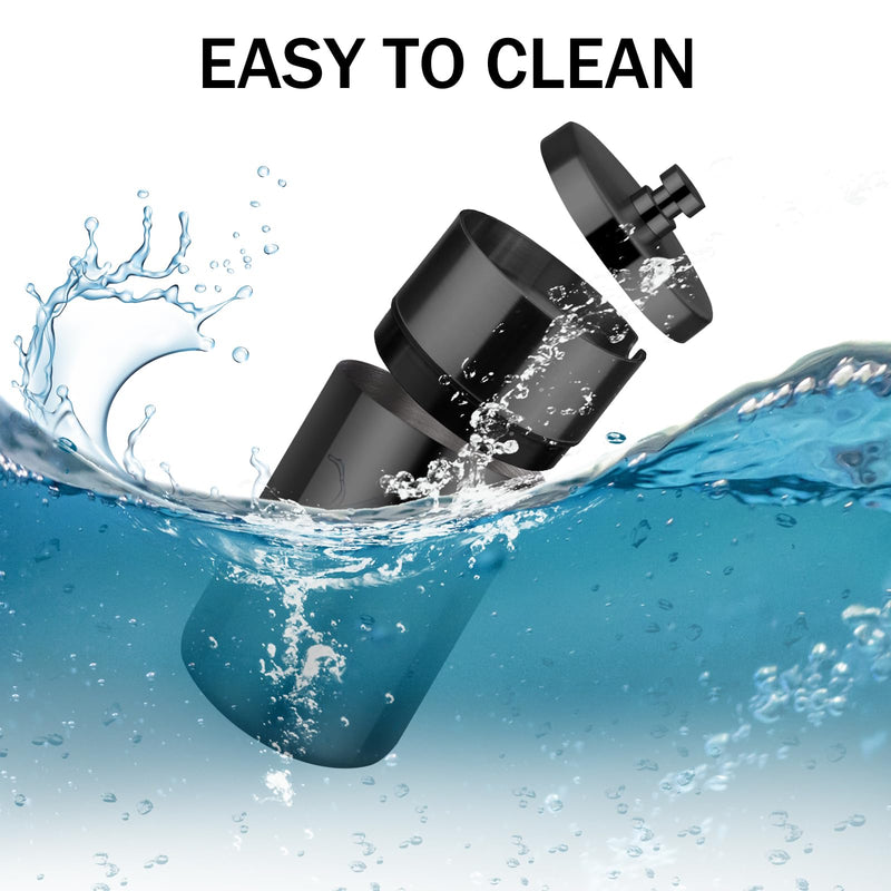 Car Ashtray with Lid Smell Proof Stainless Steel Portable Ash Tray for Car Cup Holder Detachable Windproof Extinguished Cigarette Bucket Automotive Ashtrays for Outdoor Home Office Black