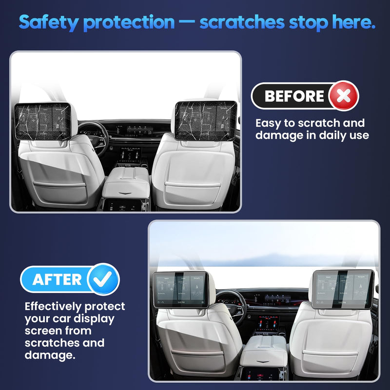 Karltys 2PCS Screen Protector for 2021-2026 Cadillac Escalade, 12.6 inch 9H Tempered Glass HD Navigation Screen Cover for Cadillac Escalade Touchscreen Film [Anti-Glare & No Fingerprint]