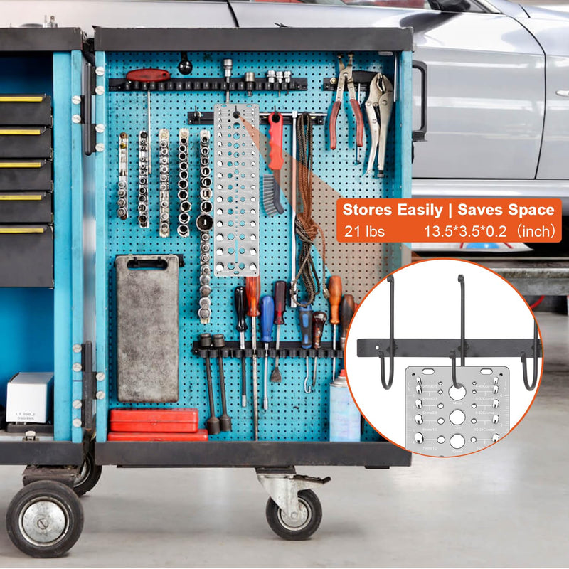 51-in-1 Bolt Size Finder & Thread Checker, 32 Metric & 32 SAE Nut and Bolt Thread Gauge with 19 Drill Bit Checker, CNC-Machined Aluminum Screw Size Chart, Go/No-Go ANSI Standard, Non-Slip Base
