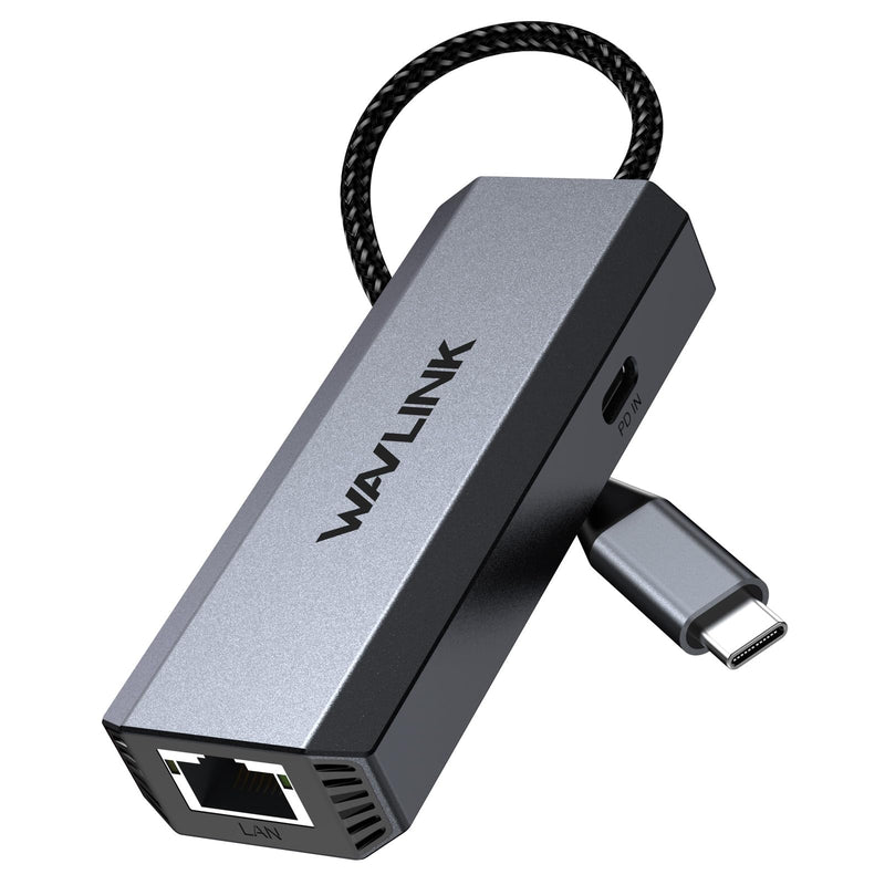 WAVLINK USB-C to Ethernet Adapter with 95W PD - 5Gbps High-Speed, Driver-Free Type-C to RJ45 Ethernet LAN Network Adapter Thunderbolt 5/4/3 Compatible for MacBook Pro/Air, iPad Pro, Dell XPS