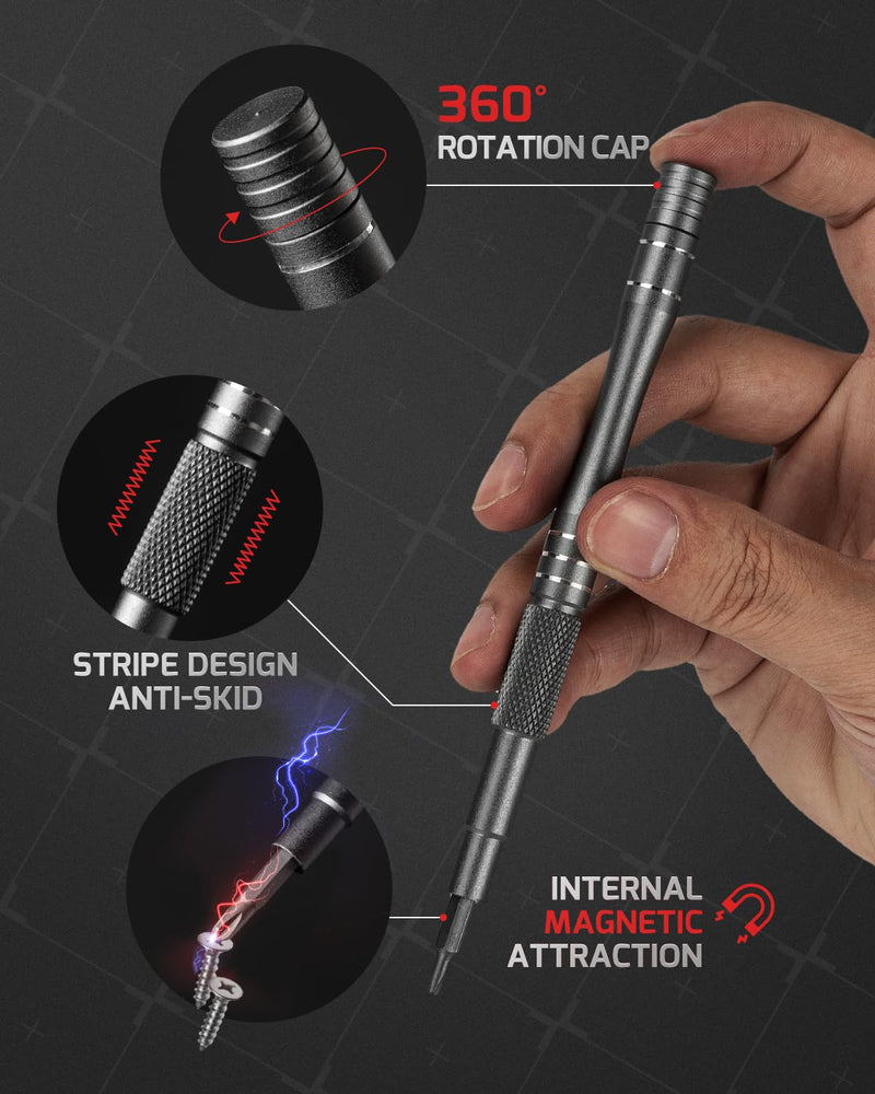 VMAN 128 in 1 Electronics Precision Screwdriver Set, Professional Magnetic Repair Tool Kit with 122 Bits for Computer, PC, iPhone, Laptop, Game Console, Watch, Xbox, PS5, MacBook, Ring Doorbell