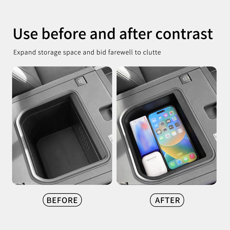 smabee Center Console Cool Box Organizer for Toyota Land Cruiser Prado 250/ Lexus GX 550 2024 2025 Armrest Storage Box ABS Insert Tray Accessories (Only Fit Cool Box) Black