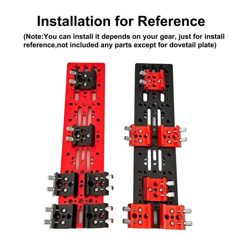 Dovetail Mount Plate,Guidescope Star Dovetail Mounting Plate 335mm | Aluminum material,Suitable for Large Equatorial Instruments and Telescope Accessories-Red Red