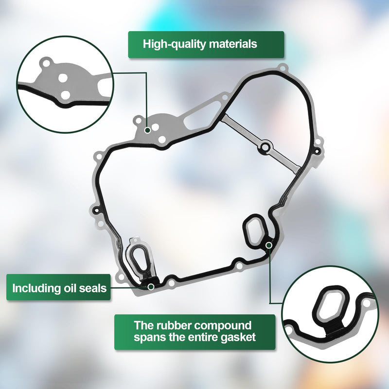 Timing Cover Gasket Set Replace# 24435052 TCS46079 Compatible with 2002-2016 GMC Terrain, Chevy Equinox Malibu Cobalt HHR, Buick Regal Fit for 2.0L 2.2L 2.4L Engines, Timing Chain Gasket